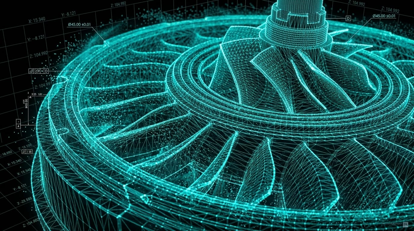 Raw optical scan mesh point cloud