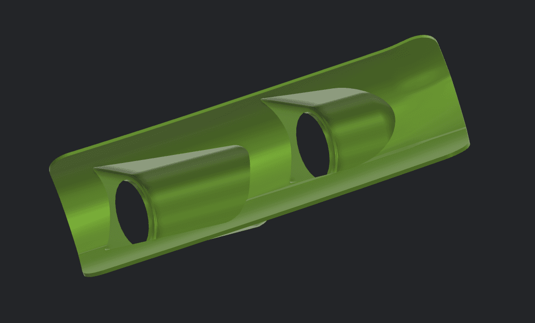 Rear view of final Ford Fiesta dual pressure gauge pod model